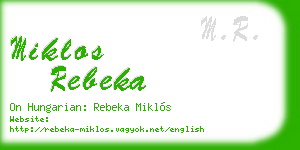miklos rebeka business card